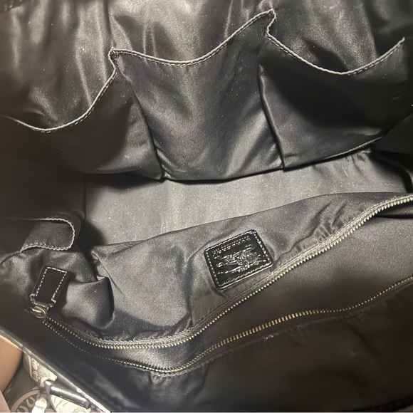 Burberry Tan and Black Checkered Shoulder Bag - Picture 4 of 6